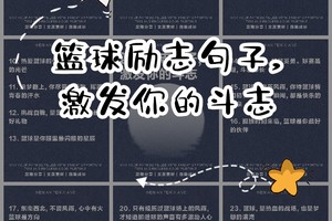 篮球训练励志文案怎么写好